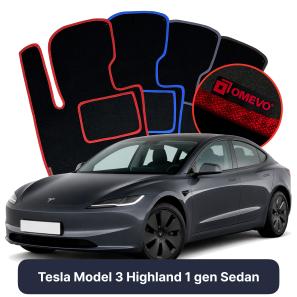 Velour car mats OMEVO for Tesla Model 3 Highland 1 gen Sedan (2022-2025)