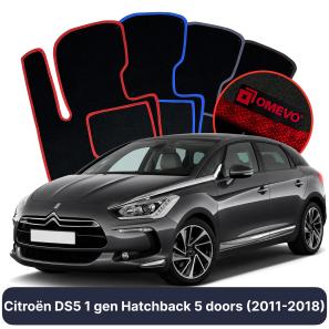 Velour car mats OMEVO for Citroën DS5 1 gen Hatchback 5 doors (2011-2018)