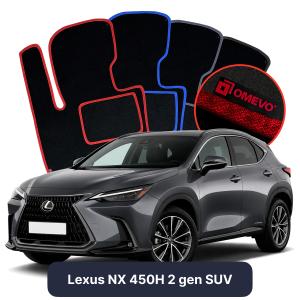 OMEVO Velour Car Mats for Lexus NX 450H 2 gen SUV (2021-2025)