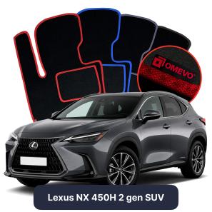 Velour car mats OMEVO for Lexus NX 450H 2 gen SUV (2021-2025)
