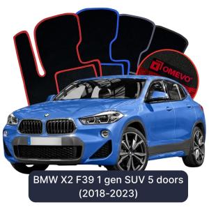 OMEVO Velour Car Mats for BMW X2 F39 1 gen SUV 5 doors (2018-2023)