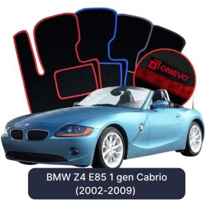 OMEVO Velour Car Mats for BMW Z4 E85 1 gen Cabrio (2002-2009)
