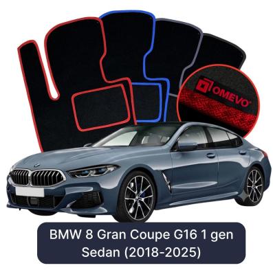 Velour car mats OMEVO for BMW 8 Gran Coupe G16 1 gen Sedan (2018-2025)