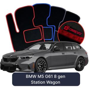 OMEVO Velour Car Mats for BMW M5 G61 8 gen Kombi (2023-2026)