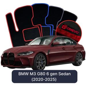 OMEVO Velour Car Mats for BMW M3 G80 6 gen Sedan (2020-2025)