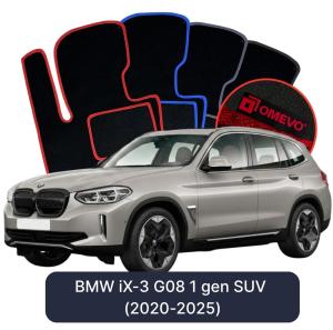 OMEVO Velour Car Mats for BMW iX-3 G08 1 gen SUV (2020-2025)