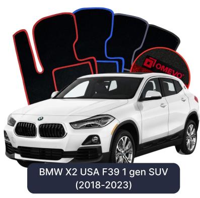 Velour car mats OMEVO for BMW X2 USA F39 1 gen SUV (2018-2023)