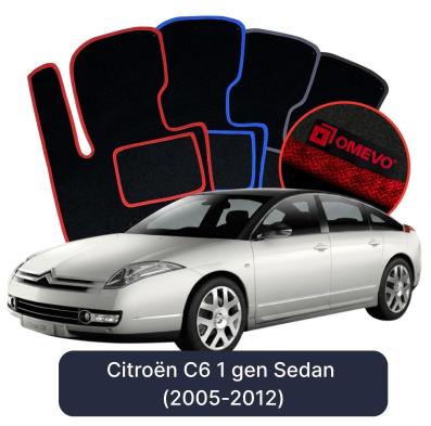 Velour car mats OMEVO for Citroën C6 1 gen Sedan (2005-2012)