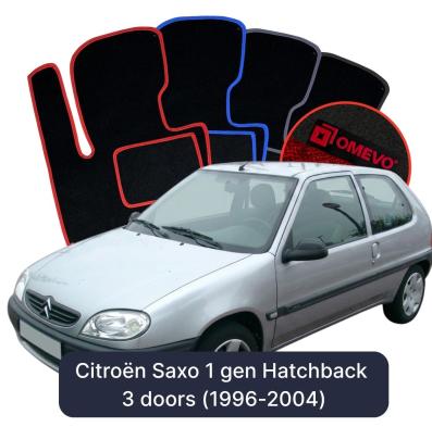 Velour car mats OMEVO for Citroën Saxo 1 gen Hatchback 3 doors (1996-2004)