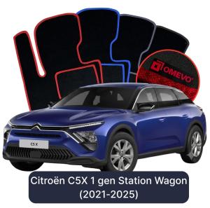 OMEVO Velour Car Mats for Citroën C5X 1 gen Station Wagon (2021-2025)