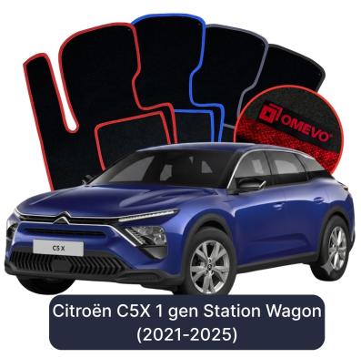 Velour car mats OMEVO for Citroën C5X 1 gen Station Wagon (2021-2025)