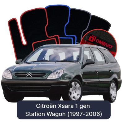 Velour car mats OMEVO for Citroën Xsara 1 gen Kombi (1997-2006)