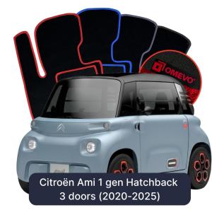 OMEVO Velour Car Mats for Citroën Ami 1 gen Hatchback 3 doors (2020-2025)