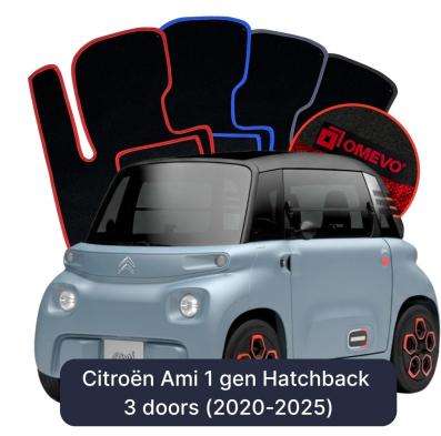 Velour car mats OMEVO for Citroën Ami 1 gen Hatchback 3 doors (2020-2025)