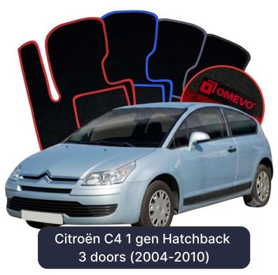 Velour car mats OMEVO for Citroën C4 1 gen Hatchback 3 doors (2004-2010)