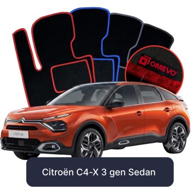 Velour car mats OMEVO for Citroën C4-X 3 gen Sedan (2023-2025)
