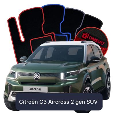 Velour car mats OMEVO for Citroën C3 Aircross 2 gen SUV (2024–2025)