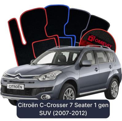 Velour car mats OMEVO for Citroën C-Crosser 7 Seater 1 gen SUV (2007-2012)