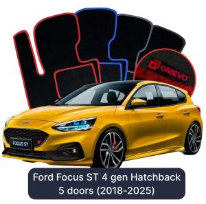 OMEVO Velour Car Mats for Ford Focus ST 4 gen Hatchback 5 doors (2018-2025)