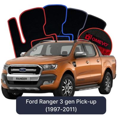 Velour car mats OMEVO for Ford Ranger 3 gen Pick-up (1997-2011)