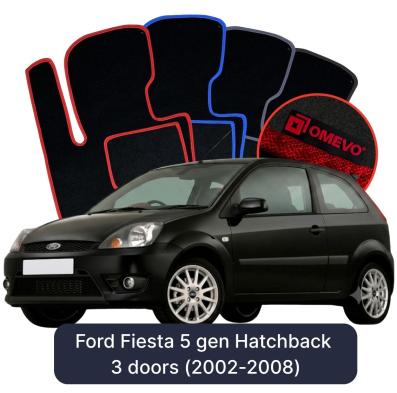Velour car mats OMEVO for Ford Fiesta 5 gen Hatchback 3 doors (2002-2008)
