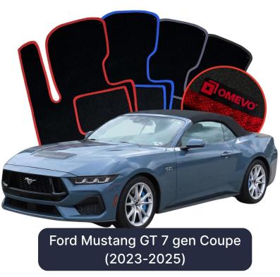 Velour car mats OMEVO for Ford Mustang GT 7 gen Cabrio (2023-2025)