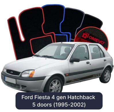 Velour car mats OMEVO for Ford Fiesta 4 gen Hatchback 5 doors (1995-2002)