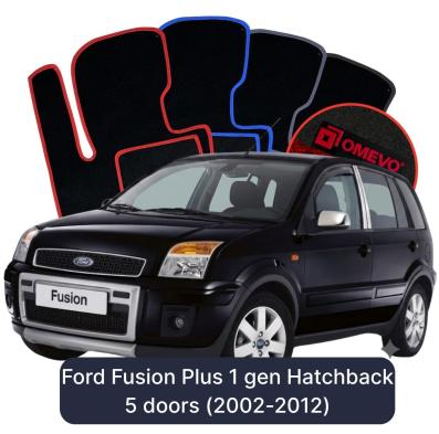 Velour car mats OMEVO for Ford Fusion Plus 1 gen Hatchback 5 doors (2002-2012)
