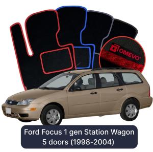OMEVO Velour Car Mats for Ford Focus 1 gen Station Wagon 5 doors (1998-2004)