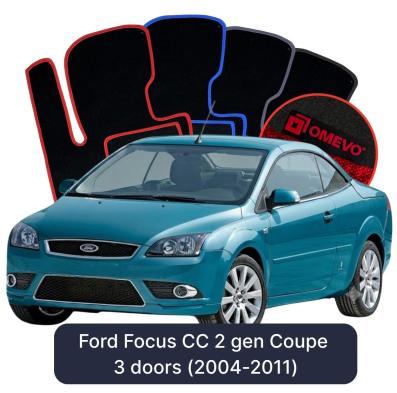Velour car mats OMEVO for Ford Focus CC 2 gen Coupe 3 doors (2004-2011)