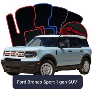 OMEVO Velour Car Mats for Ford Bronco Sport 1 gen SUV (2020-2025)