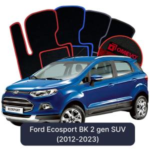 OMEVO Velour Car Mats for Ford Ecosport BK 2 gen SUV (2012-2023)