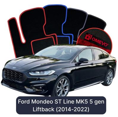 Velour car mats OMEVO for Ford Mondeo ST Line MK5 5 gen Liftback (2014-2022)
