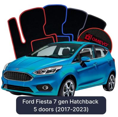 Velour car mats OMEVO for Ford Fiesta 7 gen Hatchback 5 doors (2017-2023)