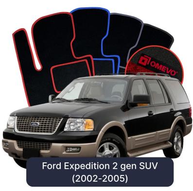 Velour car mats OMEVO for Ford Expedition 2 gen SUV (2002-2005)