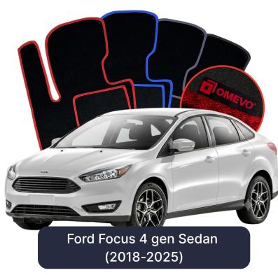 Velour car mats OMEVO for Ford Focus 4 gen Sedan (2018-2025)