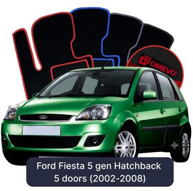 Velour car mats OMEVO for Ford Fiesta 5 gen Hatchback 5 doors (2002-2008)