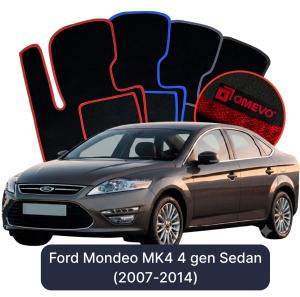OMEVO Velour Car Mats for Ford Mondeo MK4 4 gen Sedan (2007-2014)