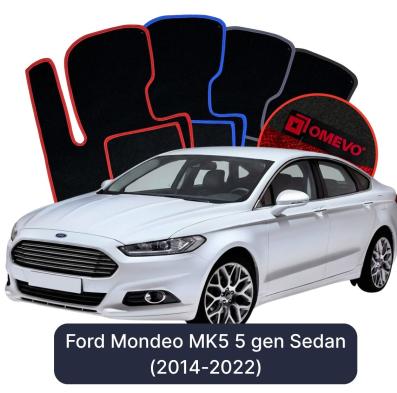 Velour car mats OMEVO for Ford Mondeo MK5 5 gen Sedan (2014-2022)