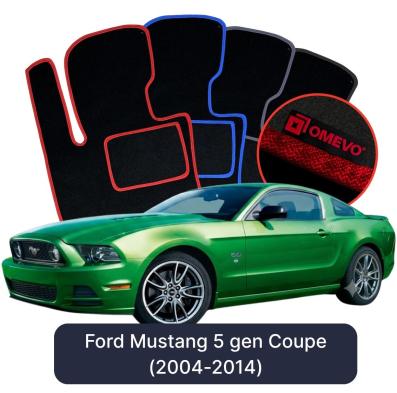 Velour car mats OMEVO for Ford Mustang 5 gen Coupe (2004-2014)