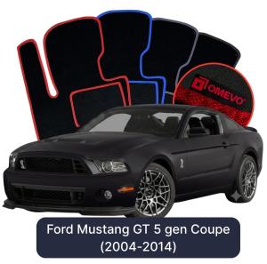 OMEVO Velour Car Mats for Ford Mustang GT 5 gen Coupe (2004-2014)