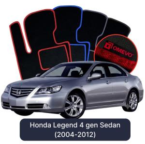 OMEVO Velour Car Mats for Honda Legend 4 gen Sedan (2004-2012)