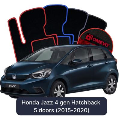 Velour car mats OMEVO for Honda Jazz 4 gen Hatchback 5 doors (2015-2020)