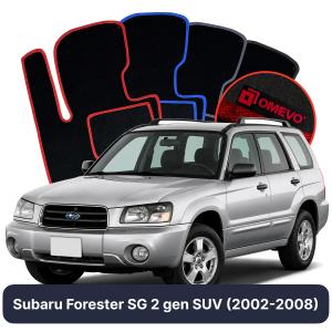 OMEVO Velour Car Mats for Subaru Forester SG 2 gen SUV (2002-2008)