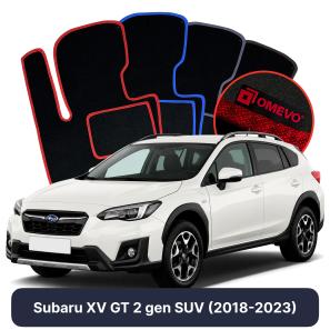 Velour car mats OMEVO for Subaru XV GT 2 gen SUV (2018-2023)