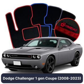 Velour car mats OMEVO for Dodge Challenger 1 gen Coupe (2008-2023)