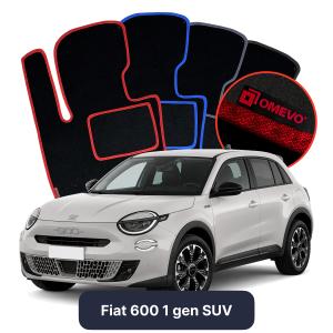 OMEVO Velour Car Mats for Fiat 600 1 gen SUV (2023-2025)