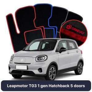 OMEVO Velour Car Mats for Leapmotor T03 1 gen Hatchback 5 doors (2024-2025)