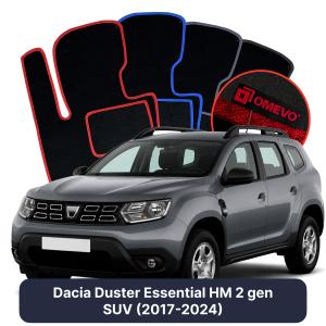 OMEVO Velour Car Mats for Dacia Duster Essential HM 2 gen SUV (2017-2024)