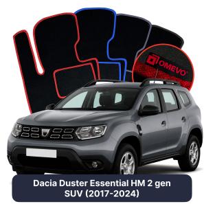 Velour car mats OMEVO for Dacia Duster Essential HM 2 gen SUV (2017-2024)